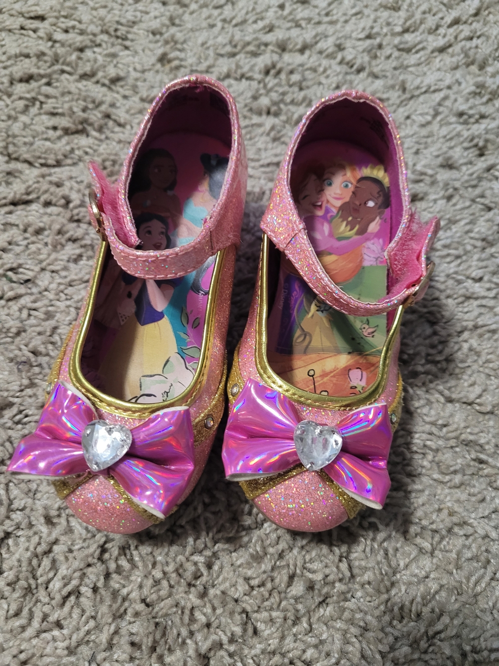 Disney Pink and Gold Princess Bow Dress Shoes